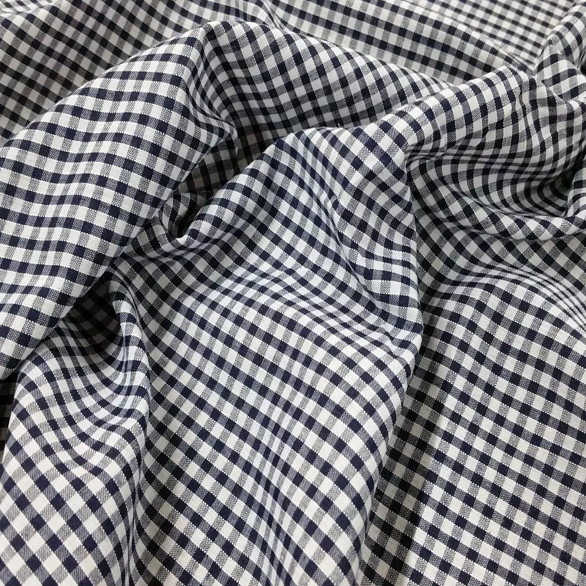 1-metre-navy-gingham-1-8-check-polycotton-fabric-x-112cm-code-g8na 1 metre Navy Gingham 1/8″ Check Polycotton Fabric x 112cm – code G8NA