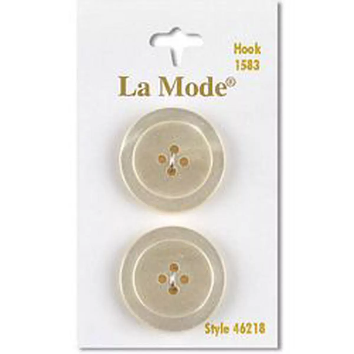 1″ White Buttons | LaMode
