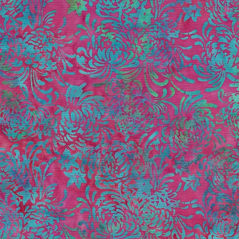 112224155 / Large Mum-Pink Punch Batik Fabric
