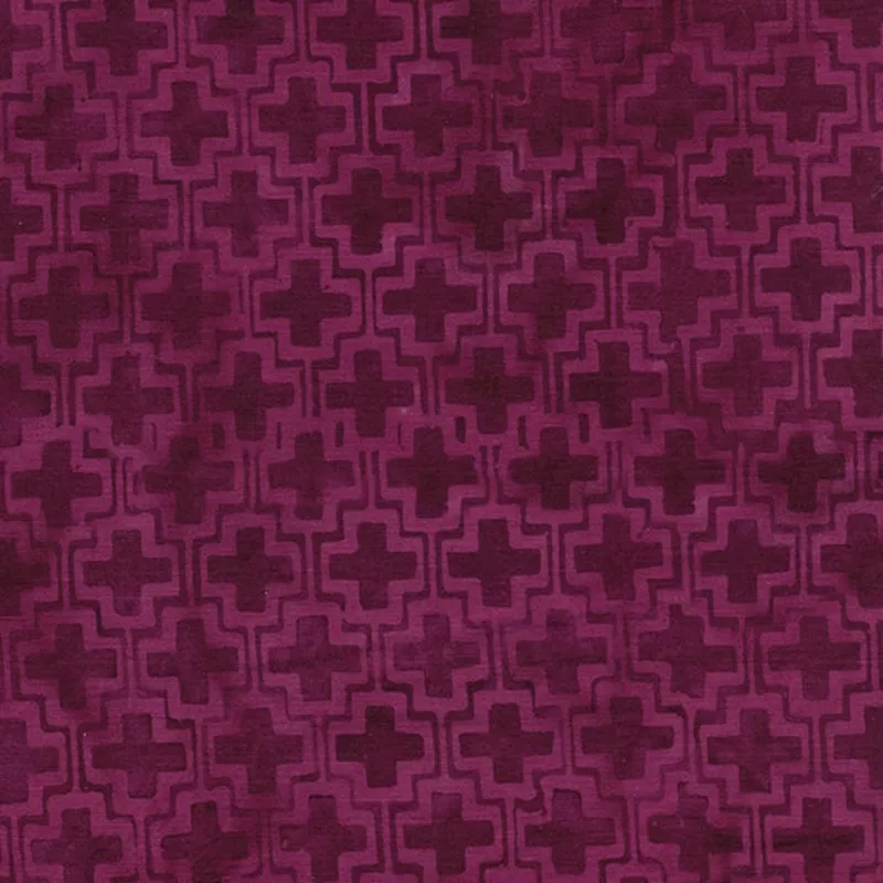 112241365 / Cross-Red Crimson Batik Fabric