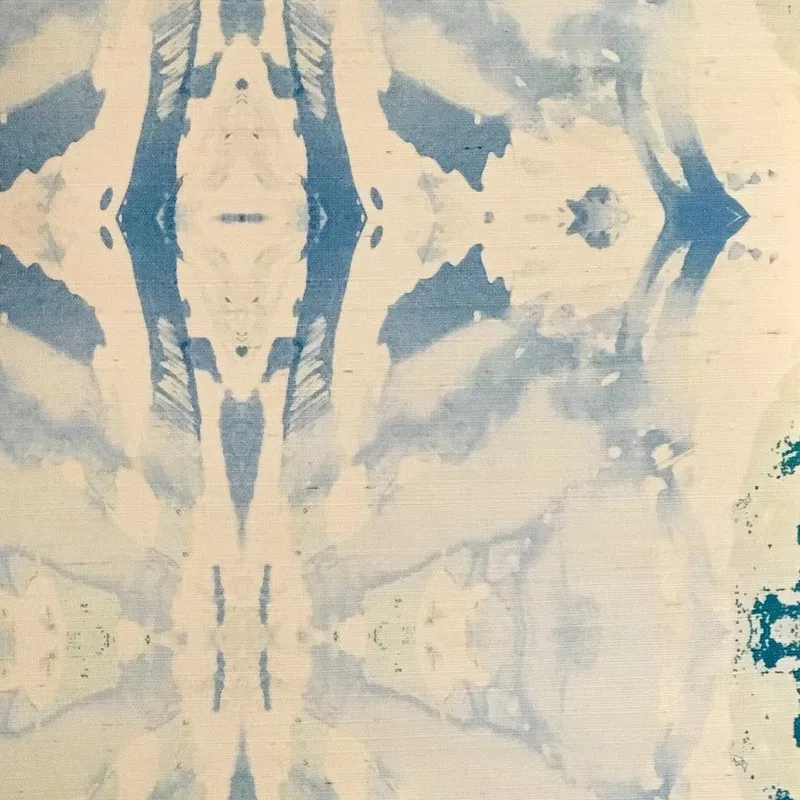 125-5-teal-blue-grasscloth-wallcovering 125-5 Teal Blue A Grasscloth Wallcovering