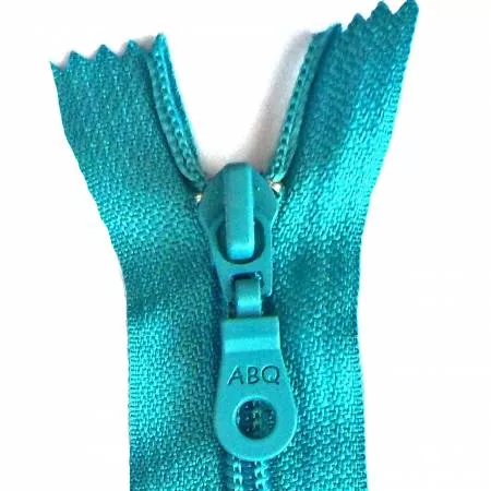 22in Zipper Peacock Blue Closed Bottom
