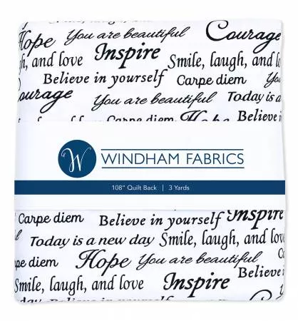 3 Yard Precuts, Inspirational Words, 108in Wide
