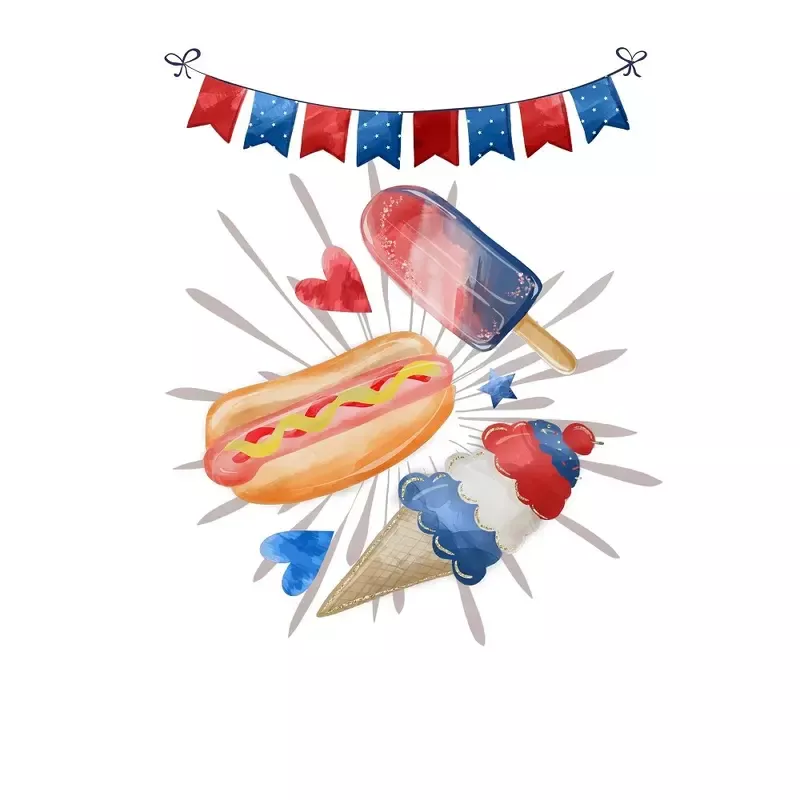 4th-july-treats-fabric-panel 4th Of July Treats Fabric Panel