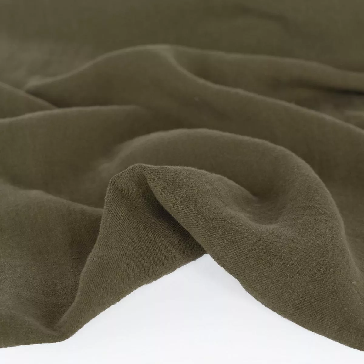 6.5oz Laundered Linen Twill – Olive Drab