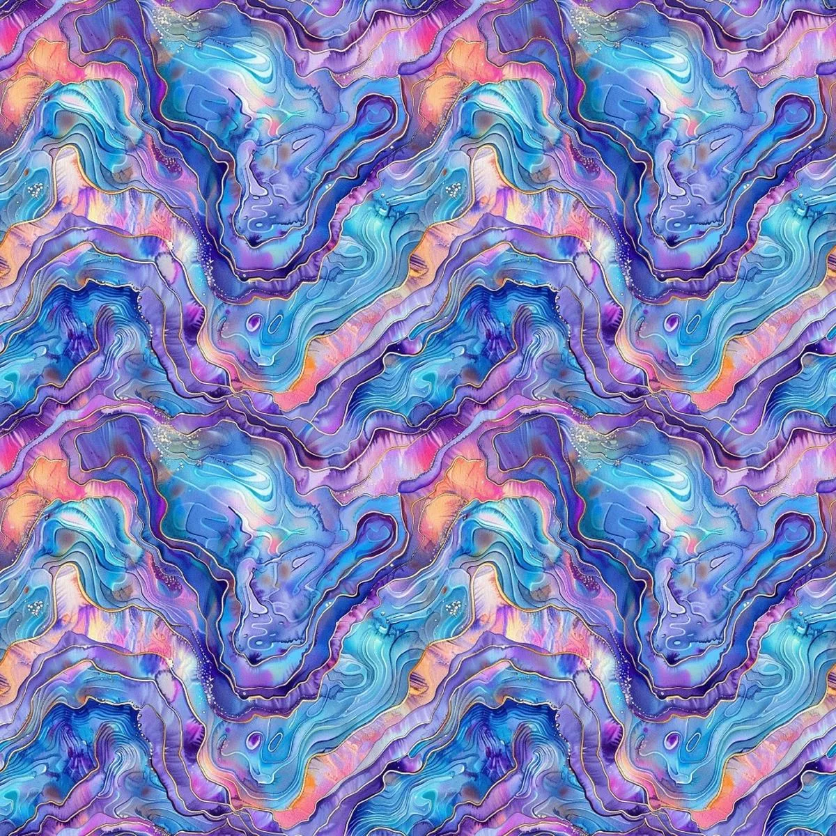 Abalones Pattern 8 Quilting Cotton Fabric