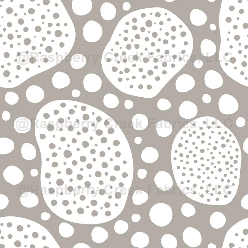 Abstract Blobs in Beige and White Wallpaper