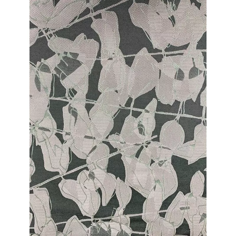 Abstract Stems and Floral Brocade – Grey / Dusty Pink