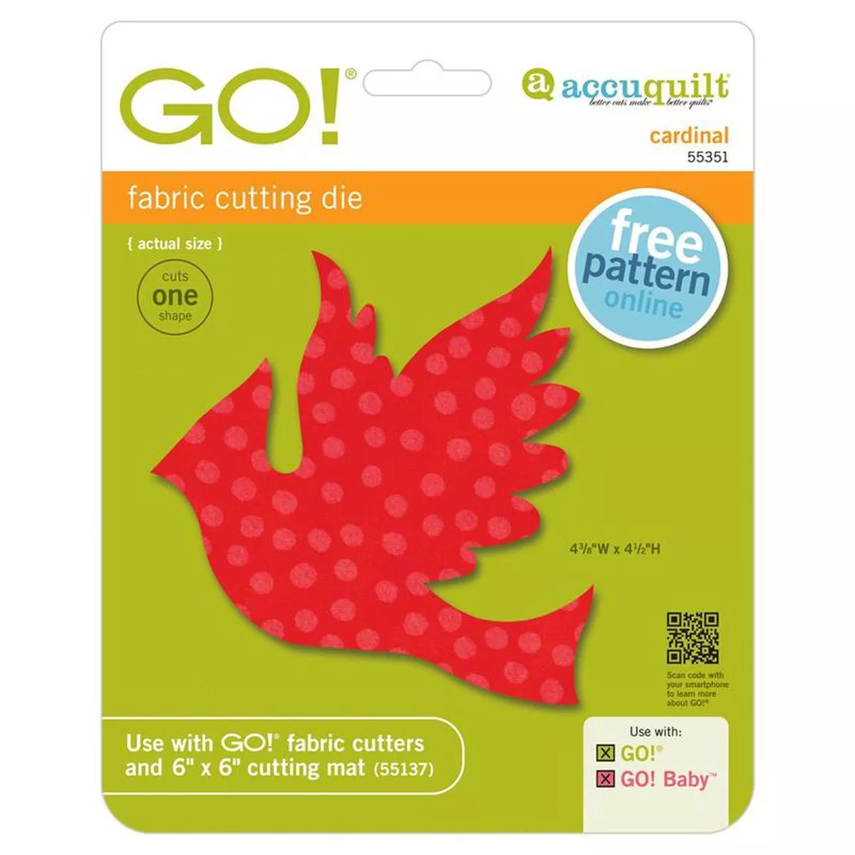 accuquilt-go-cardinal-die-55351 AccuQuilt GO! Cardinal Die 55351