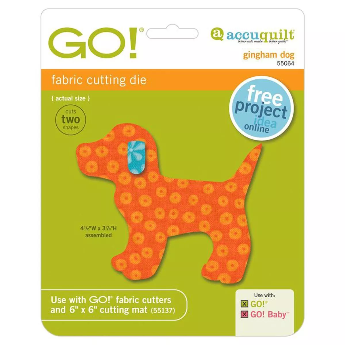 accuquilt-go-die-gingham-dog-55064 AccuQuilt GO! Die Gingham Dog 55064
