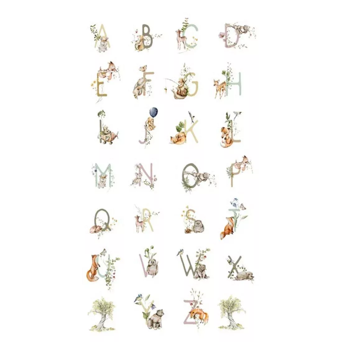 Alphabet White 24" PANEL by Figo Studio