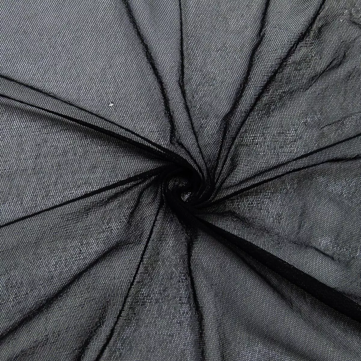 alvan-black-polyester-stretch-mesh-fabric Alvan Black Polyester Stretch Mesh Fabric