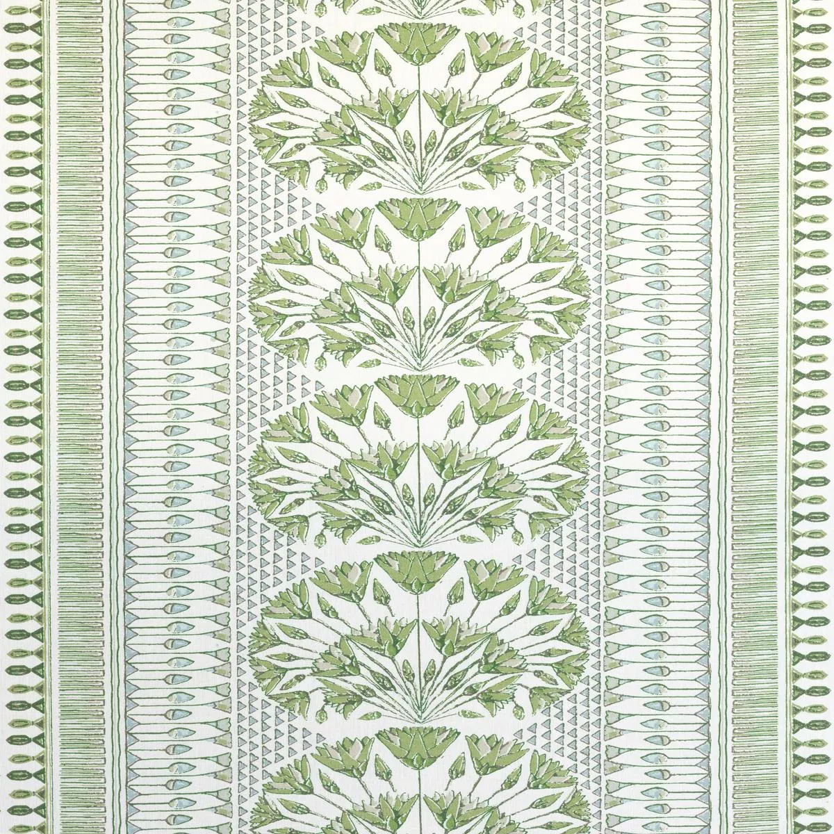 Anna French Cairo Green And White Fabric