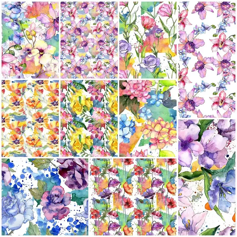 aquarelle-florals-layer-cake-10-pieces Aquarelle Florals Layer Cake – 10 Pieces
