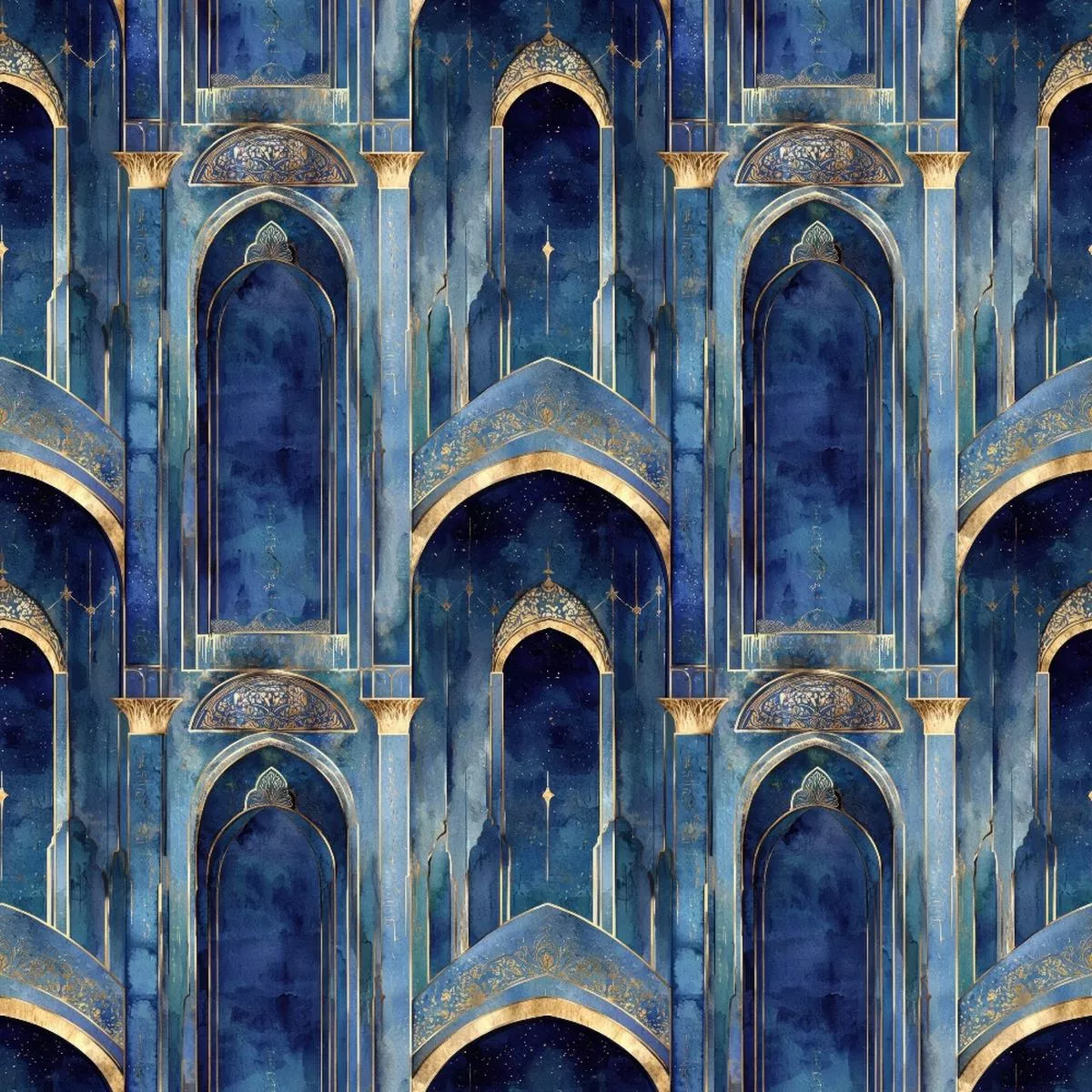 Arabian Midnight Pattern 23 Quilting Cotton Fabric
