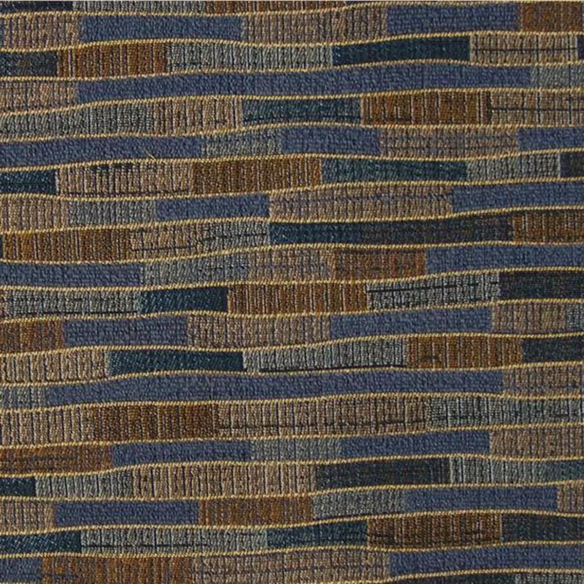 Arc-Com Riviera River Irregular Rectangle Design Blue Upholstery Fabric