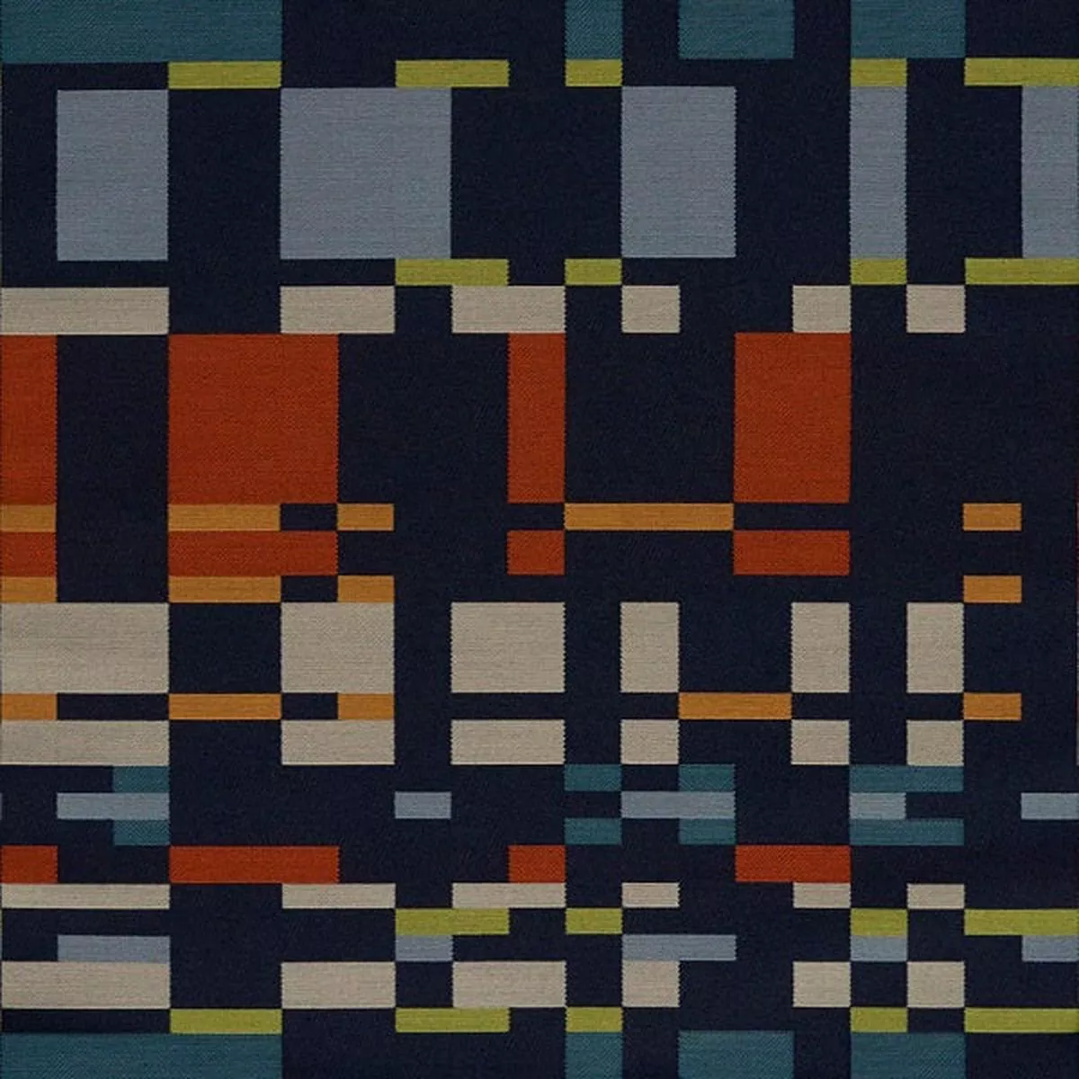arc-com-square-one-midnight-geometric-blue-upholstery-fabric Arc-Com Square One Midnight Geometric Blue Upholstery Fabric