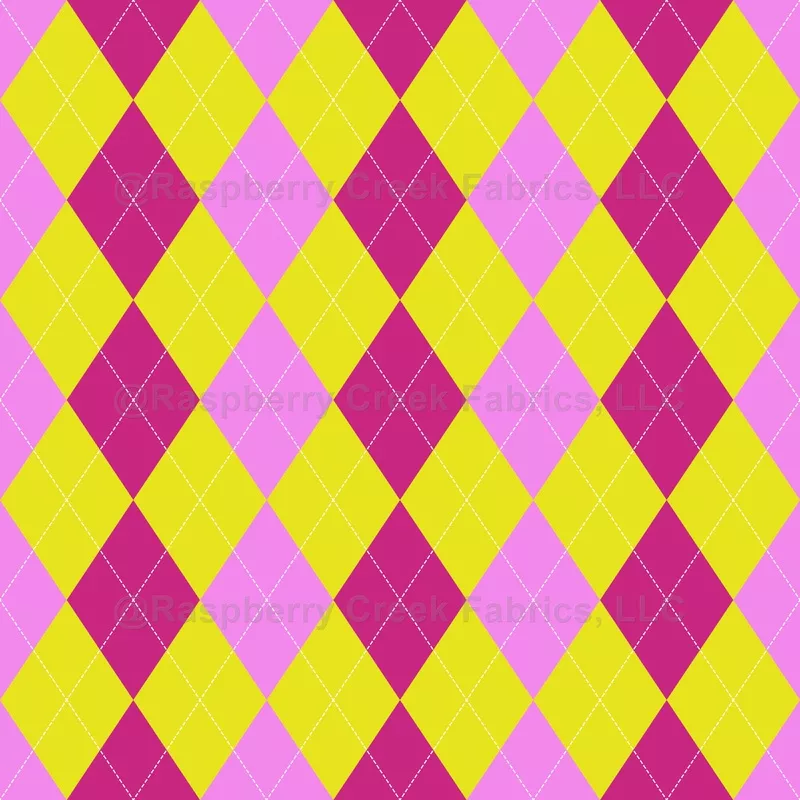 argyle-pattern-yellow-pink-baby-pink-white-stitching Argyle Pattern, Yellow Pink Baby Pink, White Stitching