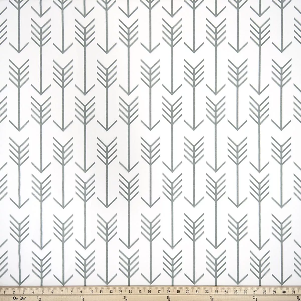 Arrow White Cool Grey Fabric By Premier Prints