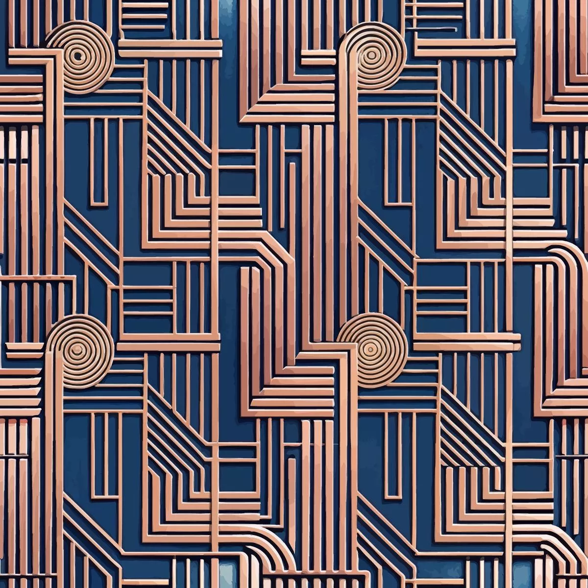 Art Deco Pattern 54 Quilting Cotton Fabric