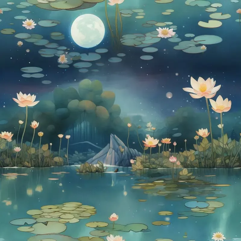 asian-pond-pattern-2-fabric Asian Pond Pattern #2 Fabric