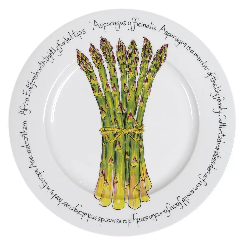 Asparagus 30cm Flat Rimmed Plate
