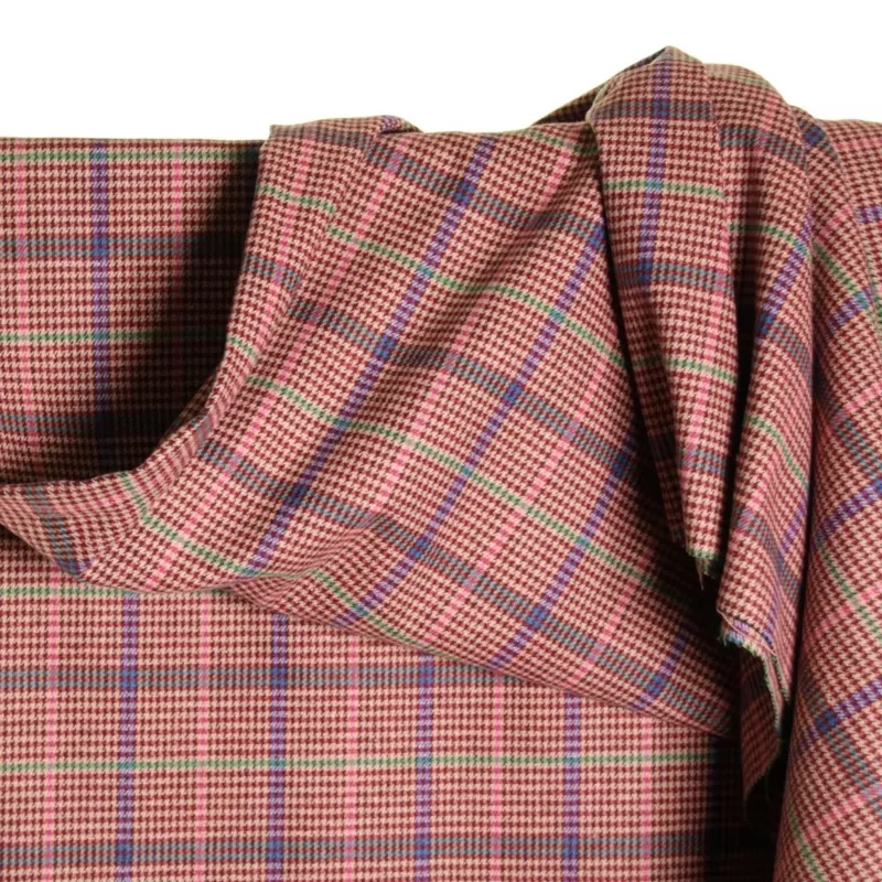atelier-jupe-red-checked-cotton-mix-fabric Atelier Jupe – Red Checked Cotton Mix Fabric