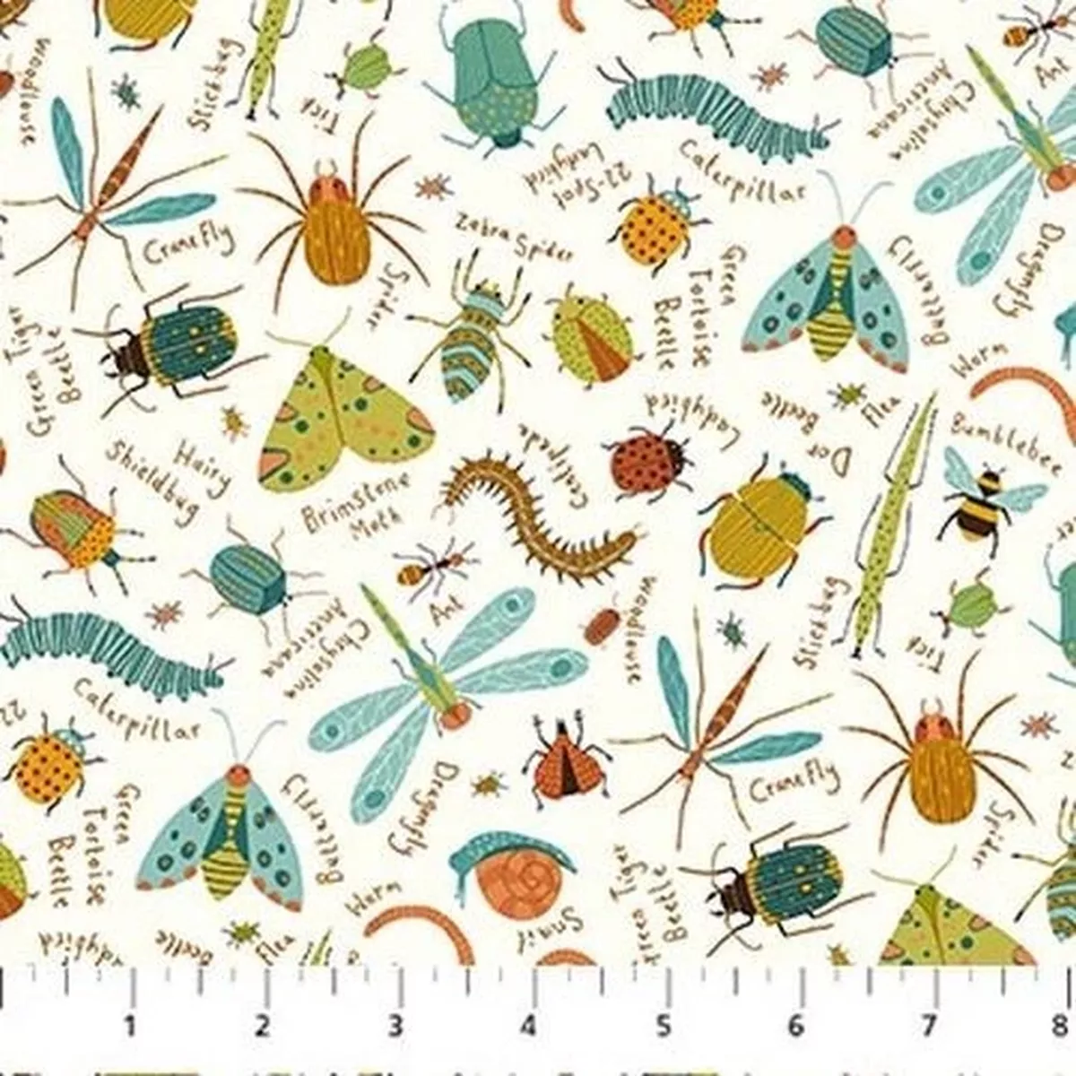 backyard-bug-collector-by-northcott-studio-cream-allover-bugs-27299-11 Backyard Bug Collector By Northcott Studio – Cream Allover Bugs#27299-11