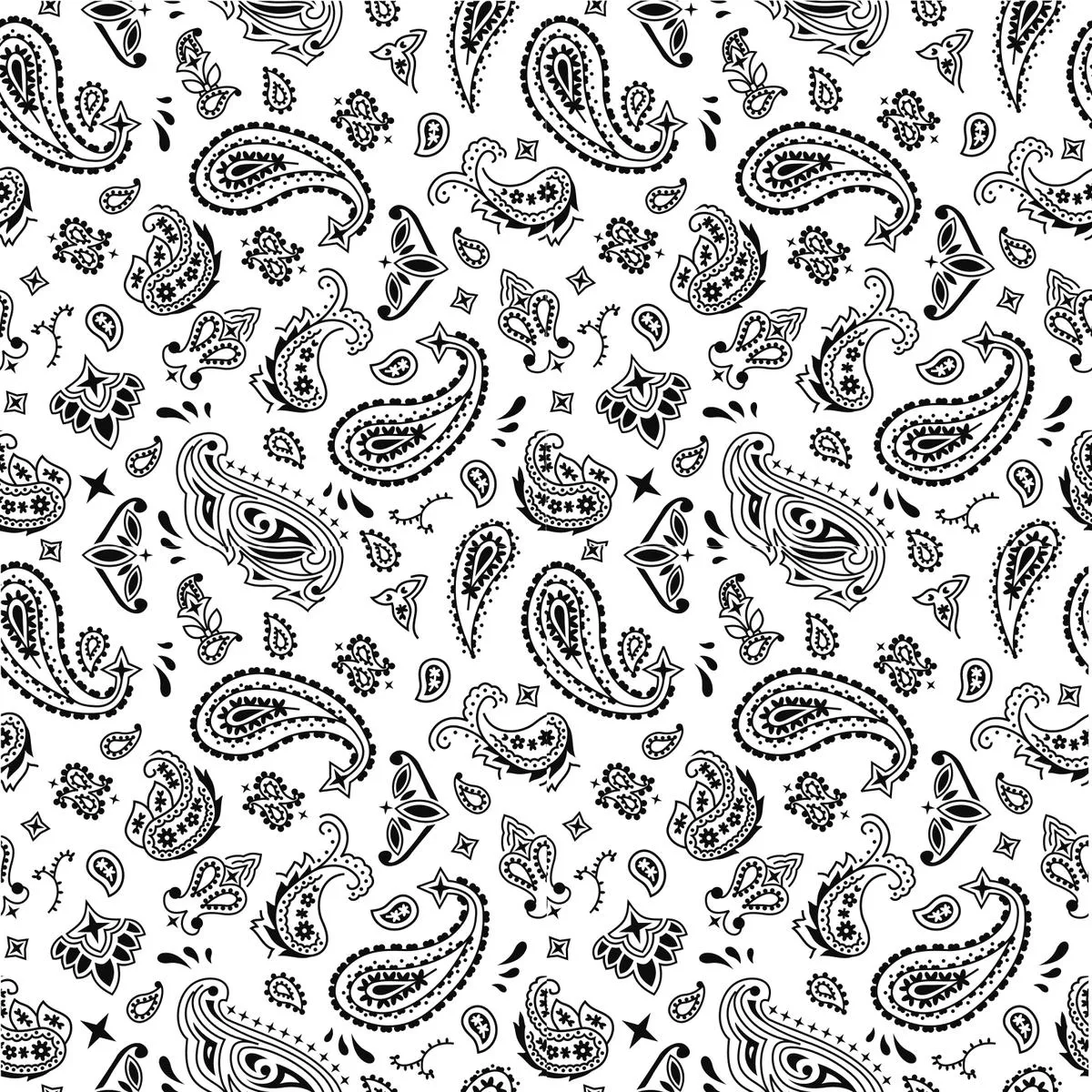 Bandana Fabric – White