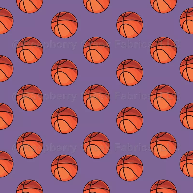 Basketballs on Gray-Purple – large