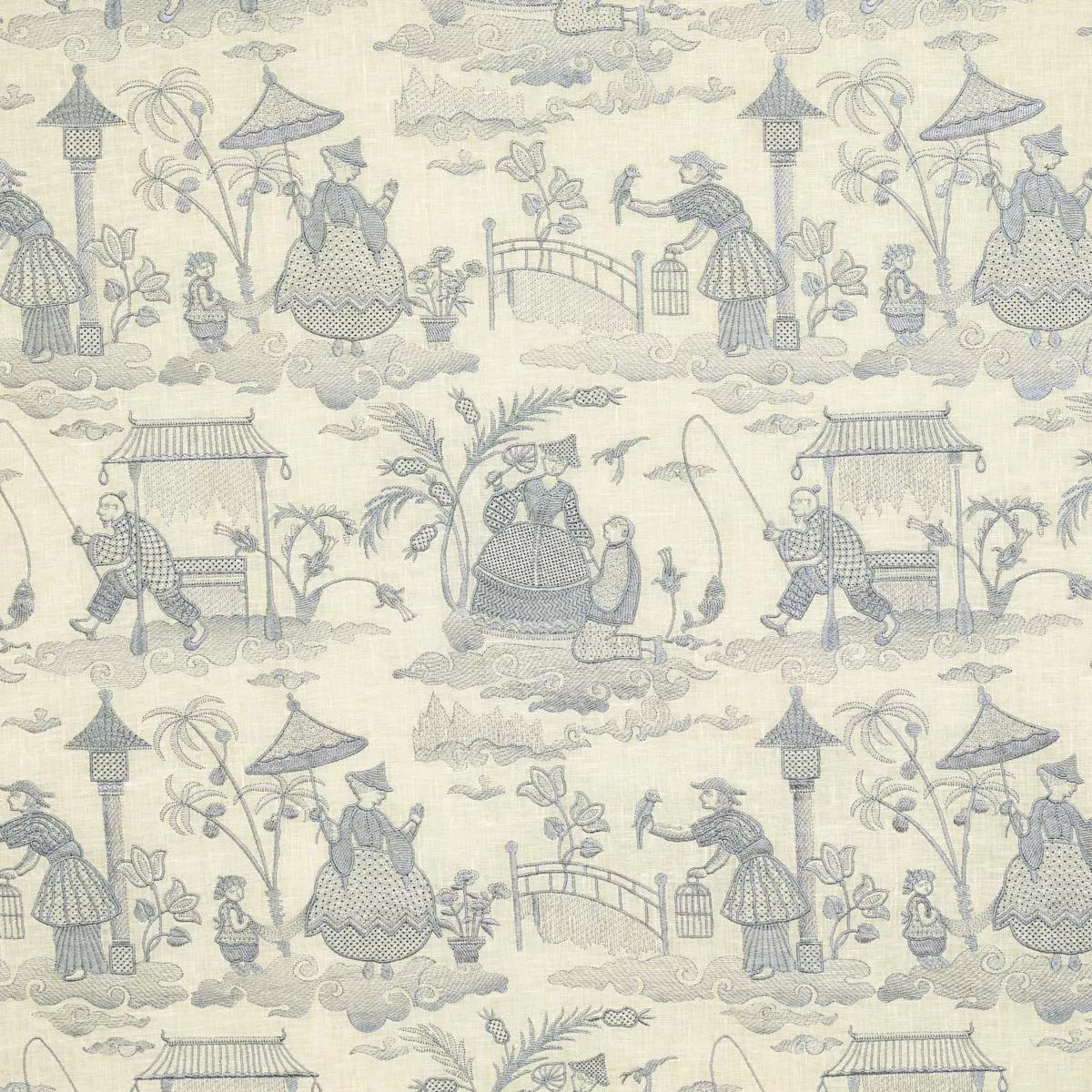 Bassano Embroidered Toile DELFT
