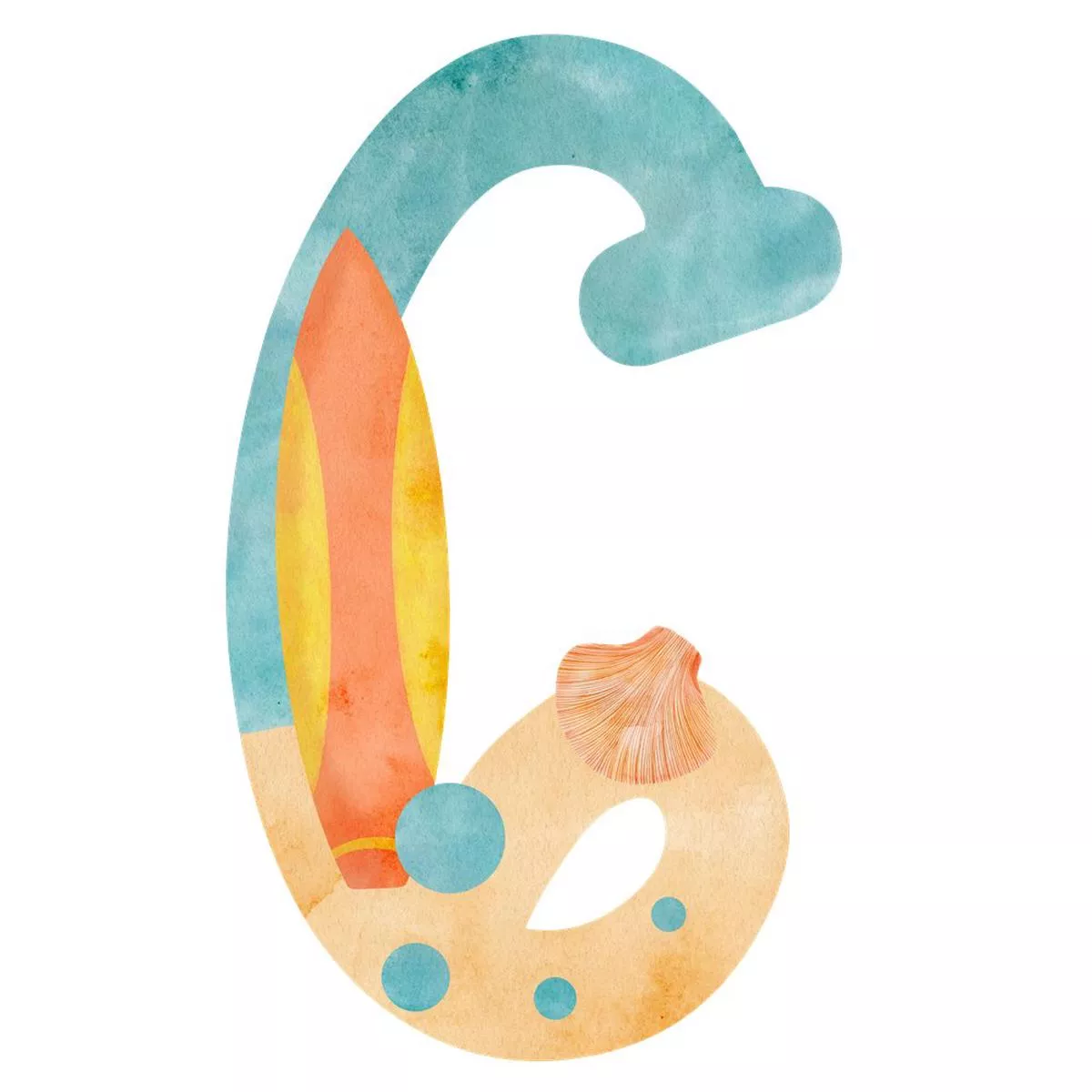 beach-life-number-6-fabric-panel Beach Life Number ”6” Fabric Panel