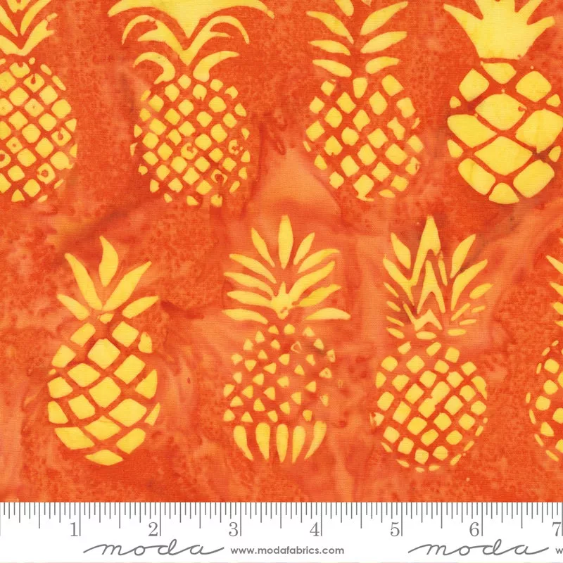 beachy-batiks-tangy-pineapples-yardage-by-moda-fabrics Beachy Batiks Tangy Pineapples Yardage by Moda Fabrics