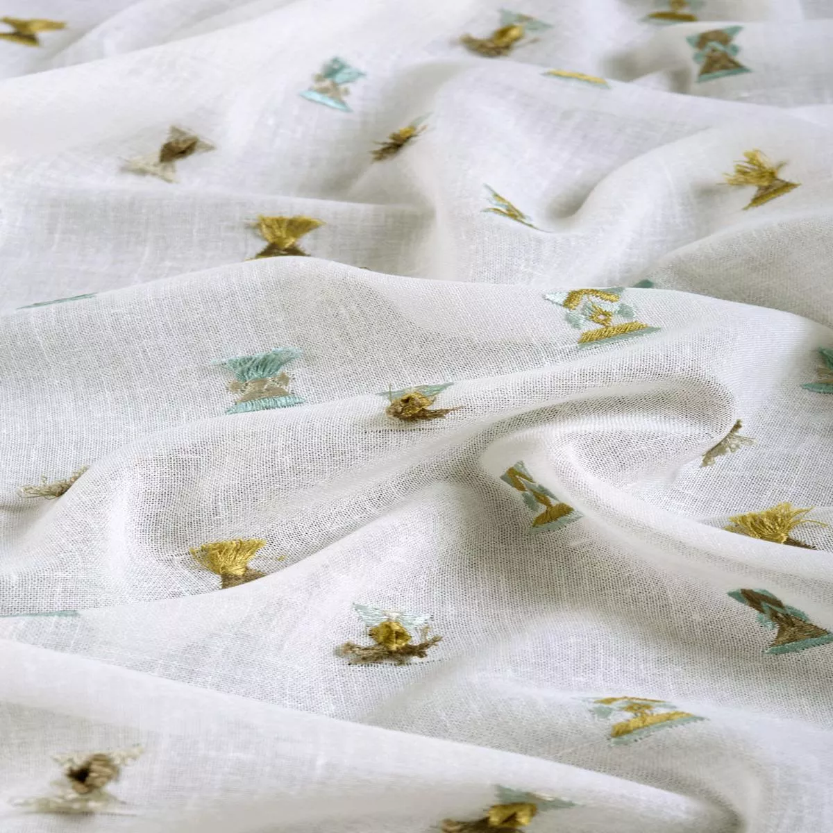 bee-little-fabric-by-yard-teal-yellow-white ‘Bee Little’ Fabric by the Yard (Teal/ Yellow/ White)