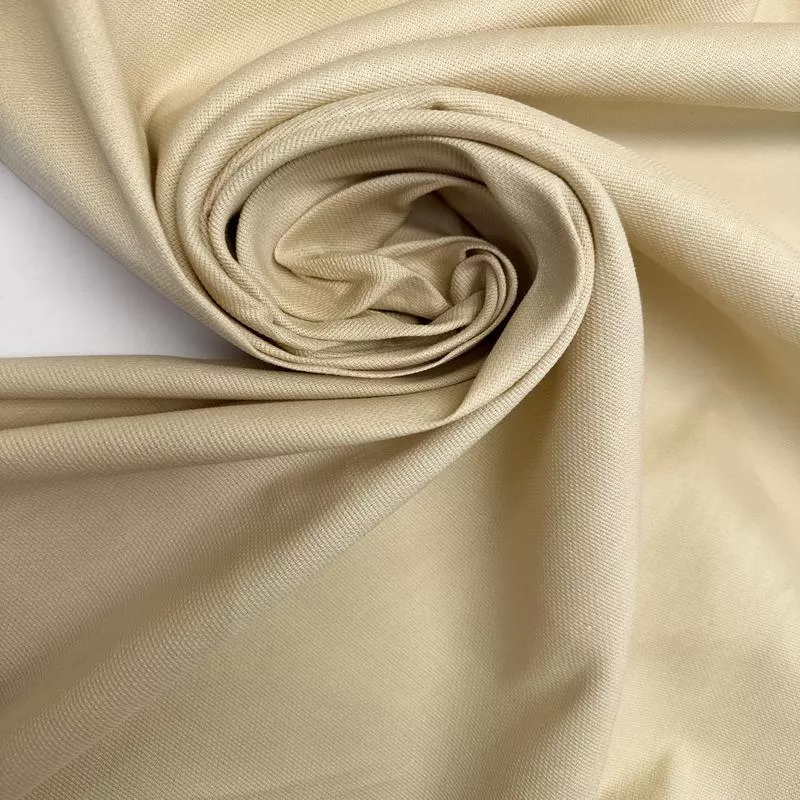 Beige Linen Cotton Elastane Woven