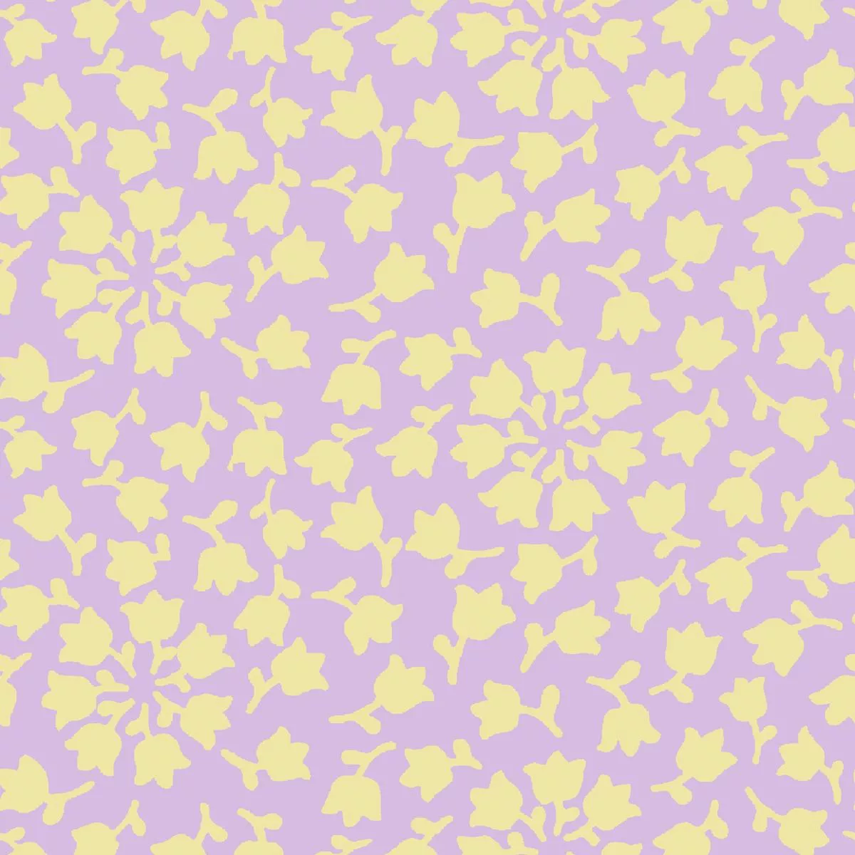 bell-flowers-on-lavender-yellow-fabric Bell Flowers on Lavender & Yellow Fabric