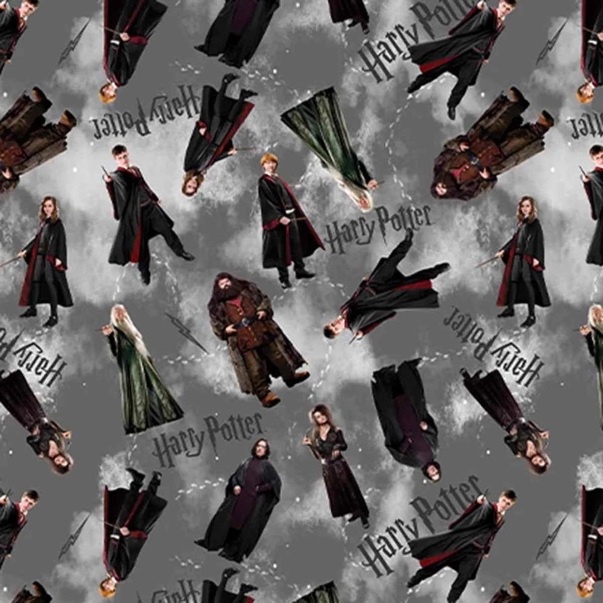 benartex-harry-potter-harry-potter-characters-gray-yardage Benartex – Harry Potter – Harry Potter Characters – Gray – Yardage