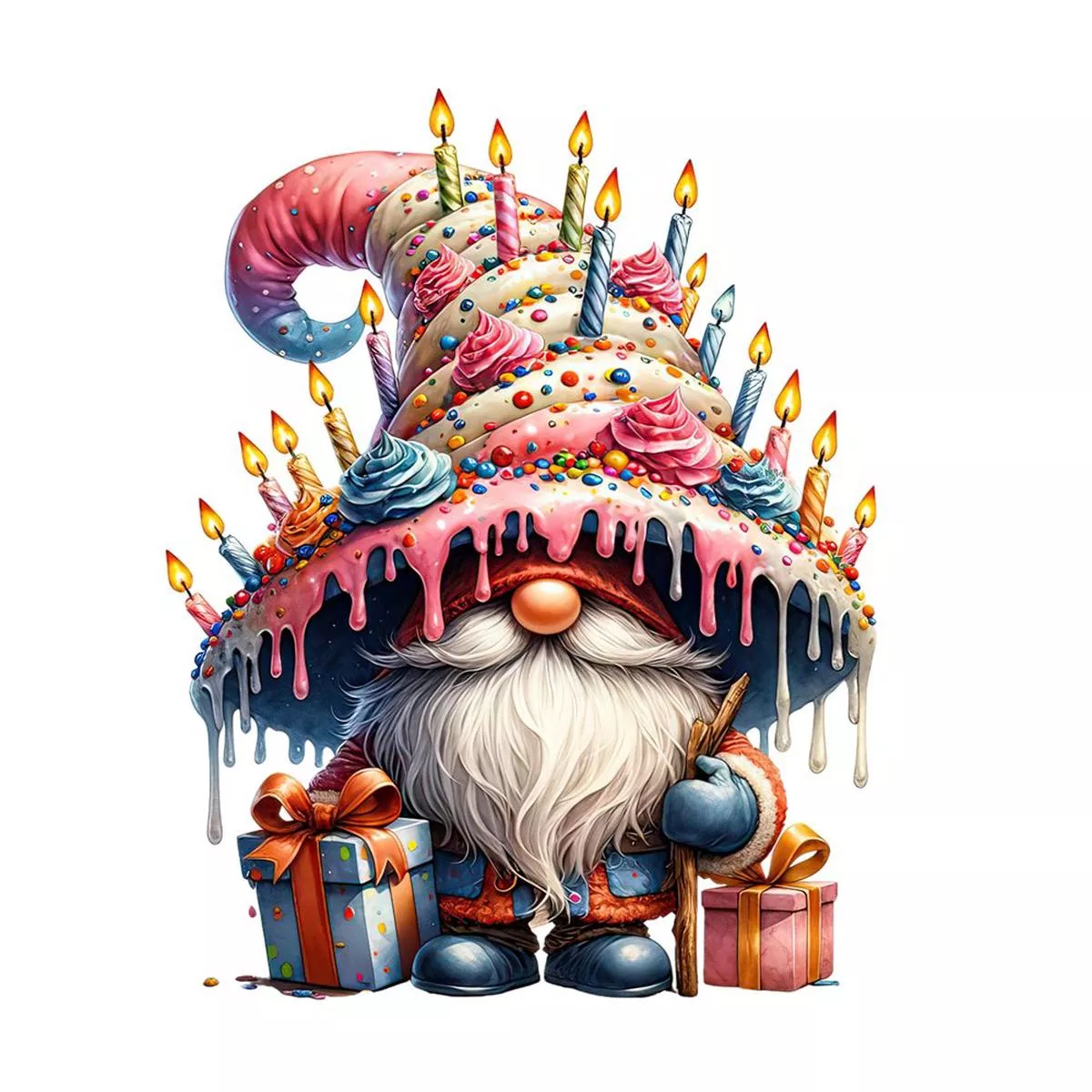 birthday-gnome-4-fabric-panel Birthday Gnome #4 Fabric Panel