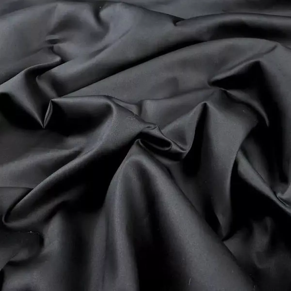 Black Cotton Sateen Wideback Fabric per yard