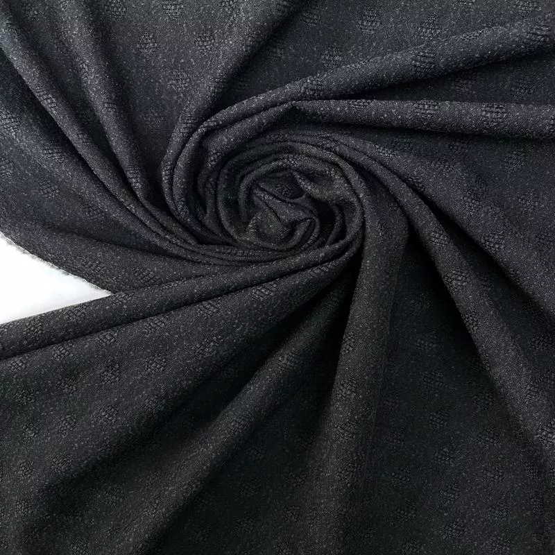 Black Cotton Wool Fabric