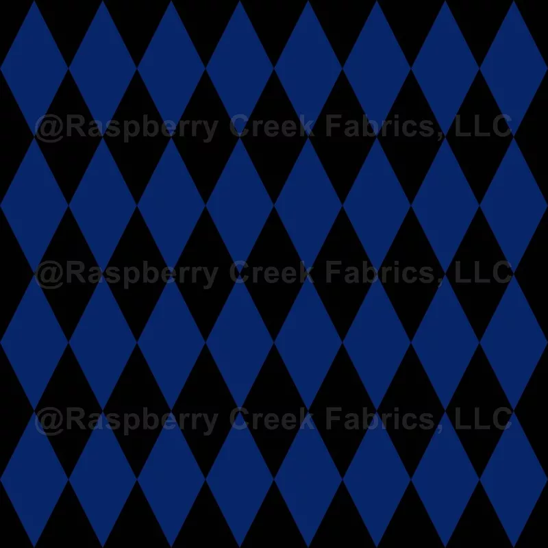 Black & Navy Blue Harlequin Diamonds