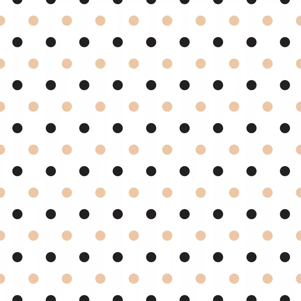 black-tacao-polka-dots-fabric Black And Tacao Polka Dots Fabric