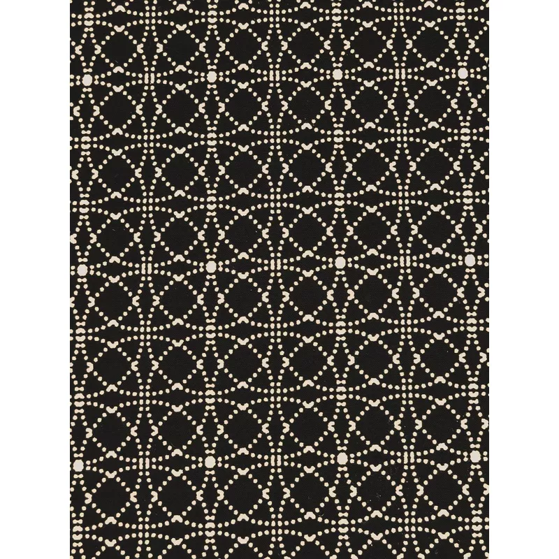 Black/Tan Polyester/Lycra Overlapping Circles Print ITY Knit 60W