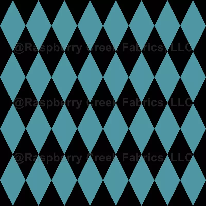 Black & Teal Harlequin Diamonds