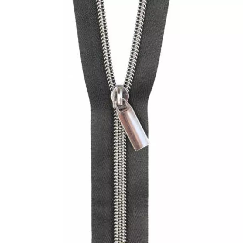 Black Zipper Gunmetal