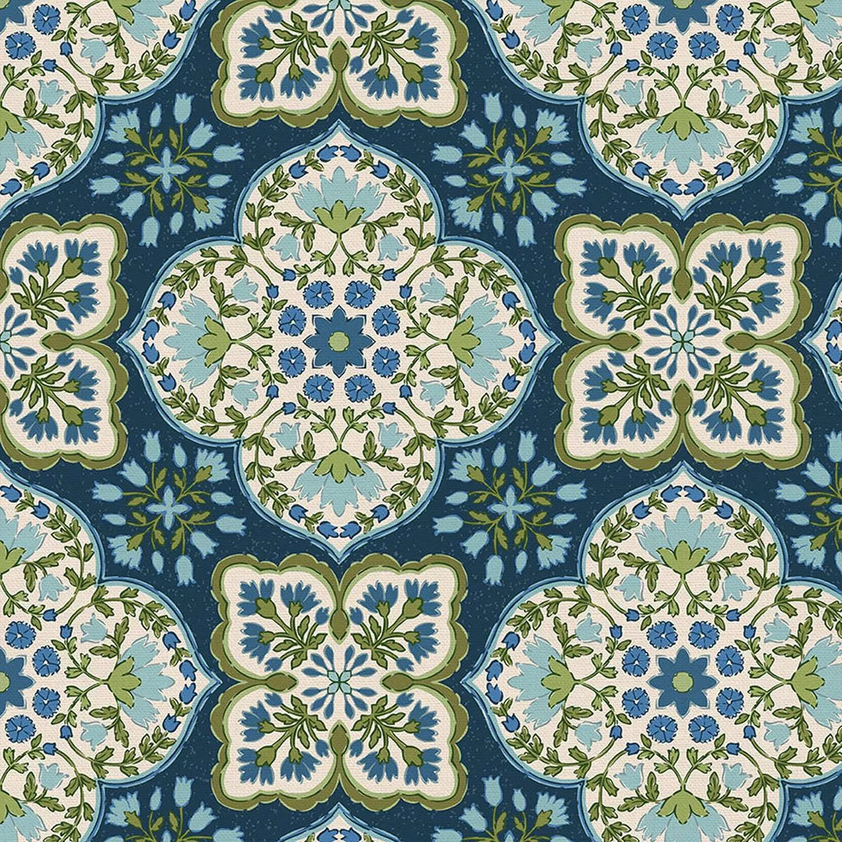 blockprint-chic-blue-green-quilting-cotton Blockprint Chic – Blue/Green – Quilting Cotton