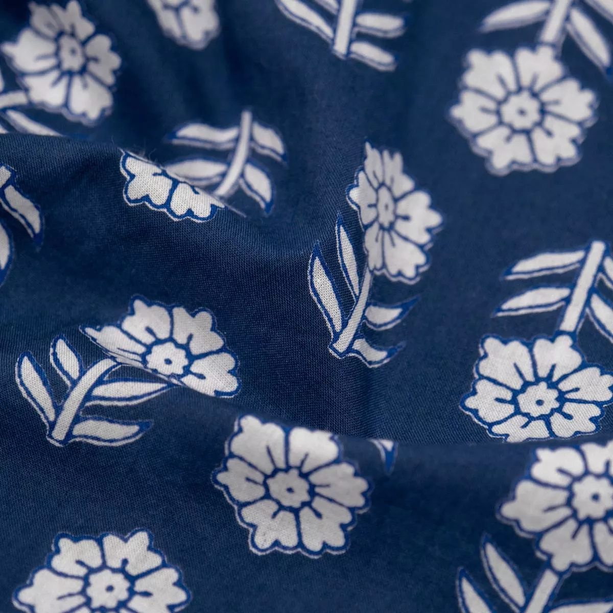 bloom-block-printed-organic-cotton-batiste-indigo-white Bloom Block Printed Organic Cotton Batiste – Indigo/White