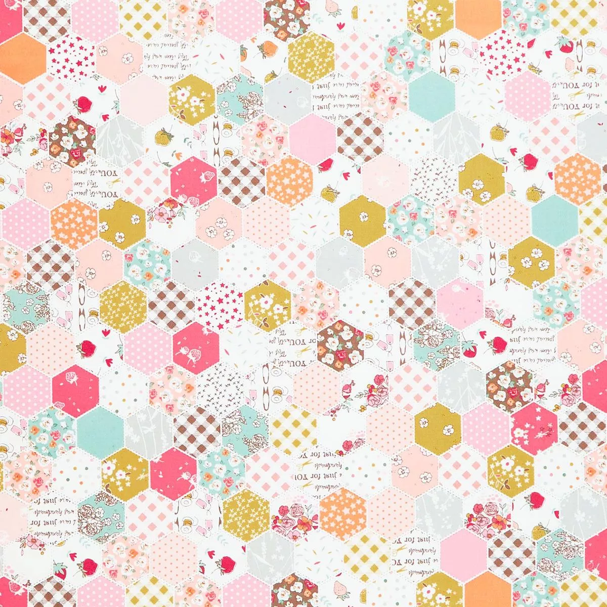 bloomberry-mini-hexagon-cheater-print-multi-yardage Bloomberry – Mini Hexagon Cheater Print Multi Yardage