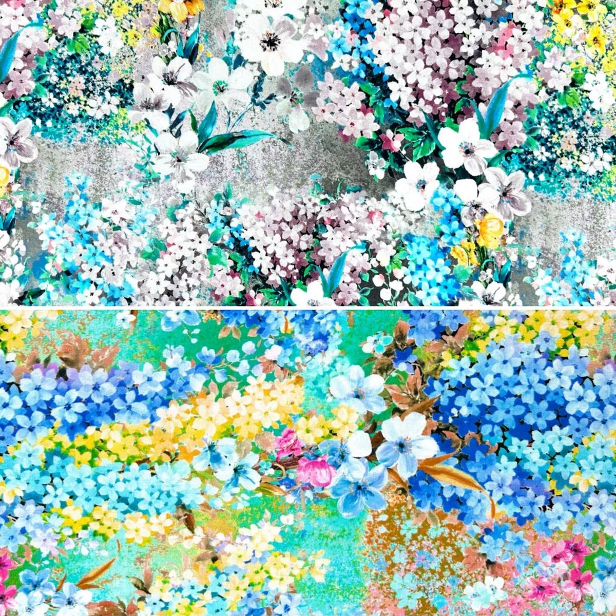Blooming Meadow Viscose Poplin Fabric
