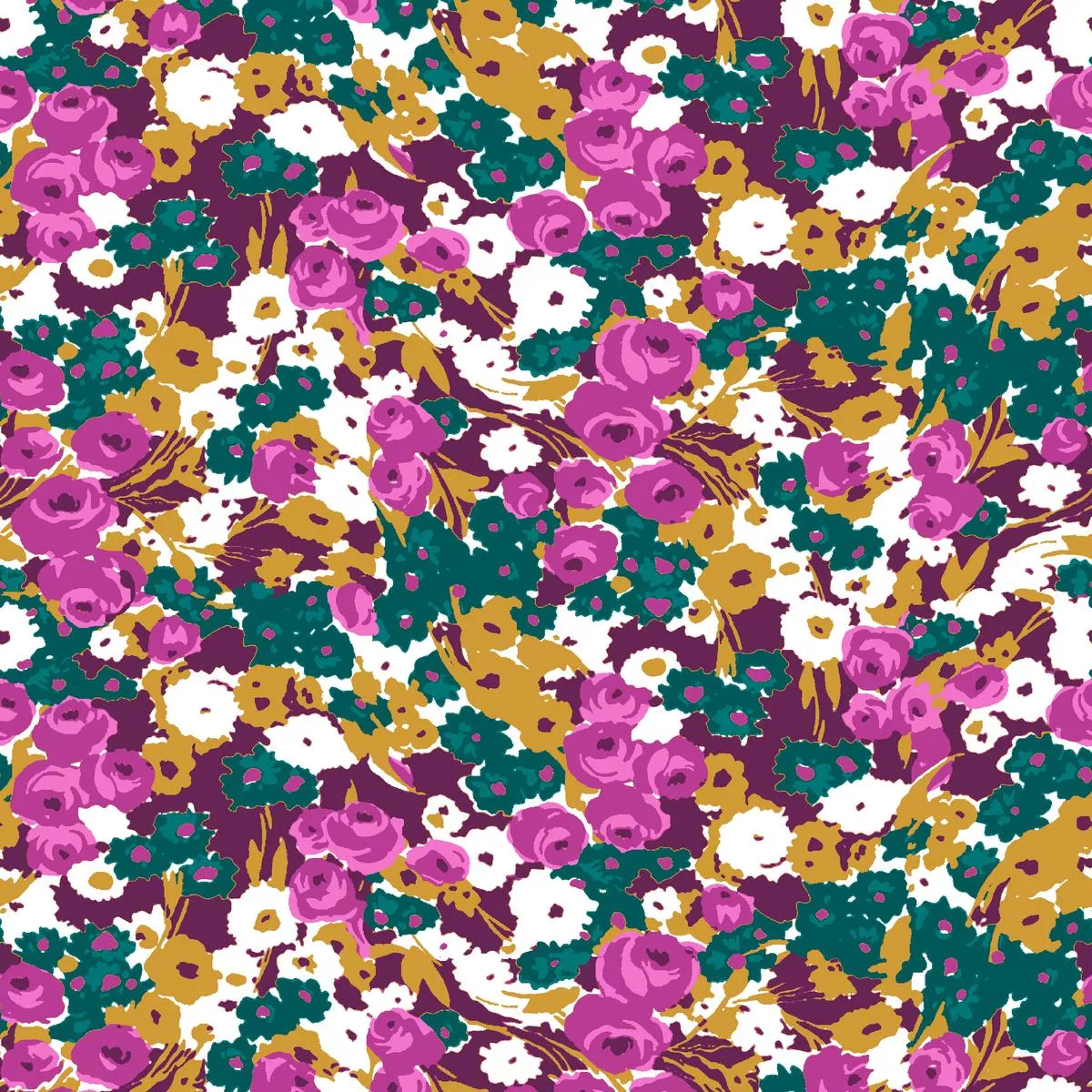 Bloomscape, Pink Plum Fabric